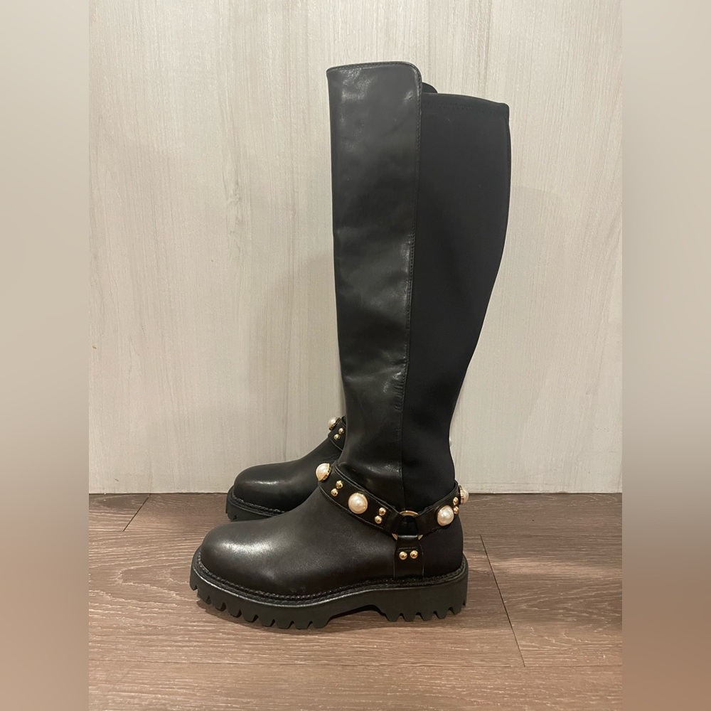 Karl Lagerfeld Paris Renley Riding Boots - Picture 3 of 14